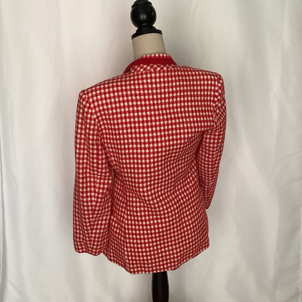 Vintage red thermal blazer with matching skirt - Picture 8 of 9